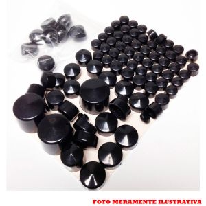 Kit de Capas dos Parafusos - Preto - Sportster 2004 � 2020 - MID-USA