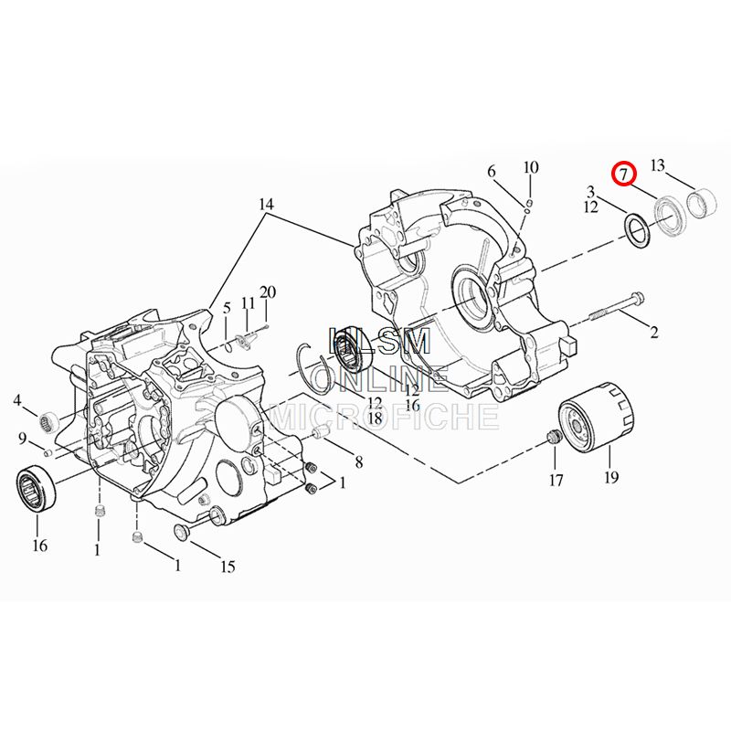 【F.A.T.】PEREZ Retentor do Eixo Virabrequim do Motor - Twin Cam 1999 à 2017