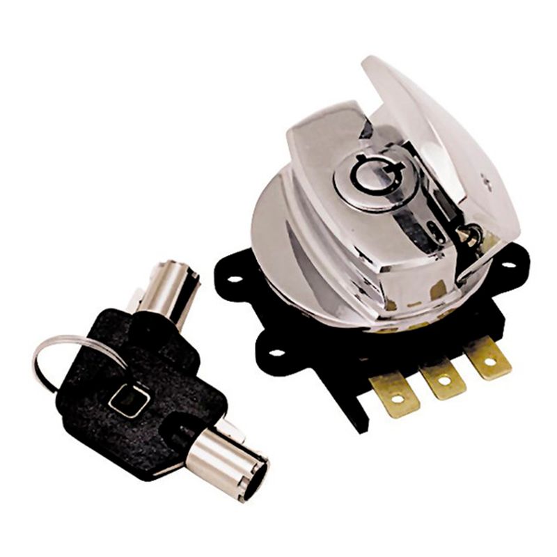 Chave de Ignição - Cromada - Dyna 96-11 / Softail 96-10 / Road