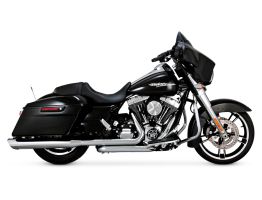Ponteira Twin Slash Round - Cromada - Touring 2017 a 2023 - Vance & Hines