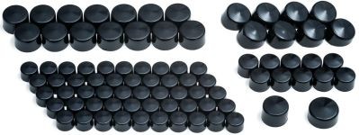 Kit de Capas dos Parafusos - Kool Kaps - Preta - Motor Twin Cam Harley Davidson - Kuryakyn