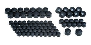 Kit de Capas dos Parafusos - Kool Kaps - Preta - Motor Twin Cam Harley Davidson - Kuryakyn
