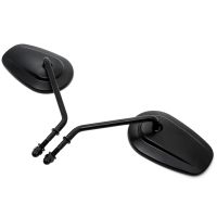 Retrovisor Estilo Original - Espelho Convexo - Haste Longa - Preto Harley Davidson - V-Twin