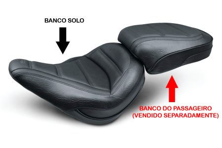 Banco Solo Standard Touring - Preto - Slim FLSL 2018 a 2020 - Mustang Seats