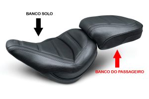 Banco do Passageiro Standard Touring - Preto - Slim FLSL 2018 a 2020 - Mustang Seats