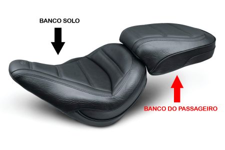 Banco do Passageiro Standard Touring - Preto - Slim FLSL 2018 a 2020 - Mustang Seats