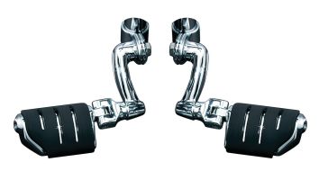 Pedaleira Duplamente Larga Trident Iso c/ Abraçadeira 1.1/4" p/ Protetor de Motor -Cromada -Kuryakyn