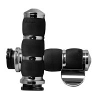 Manopla Air Cushion Com Apoio Para o Punho - Cromada - Harley Davidson com Acelerador a Cabo - Avon