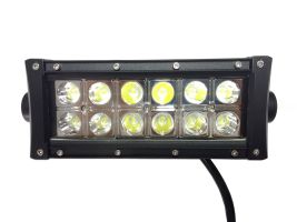 Farol de Milha com 12 Leds de Alta Potência 36W - SPOT - Preto Fosco (PEÇA)