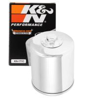 Filtro de Óleo - Cromado - Milwaukee-Eight M8 / Touring / Softail / Dyna - Harley Davidson - K&N